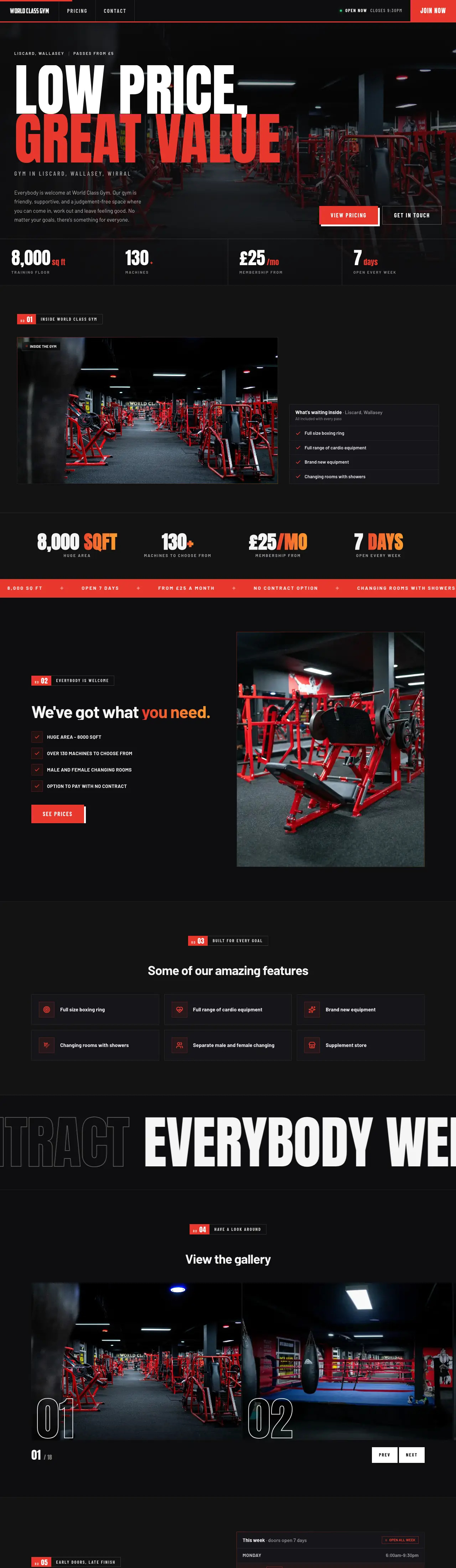 The new World Class Gym website